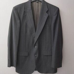 STANLEY BLACKER Charcoal Gray Men's Pinstripe 2 Pc Suit Size 40L- Pants‎ 34x31